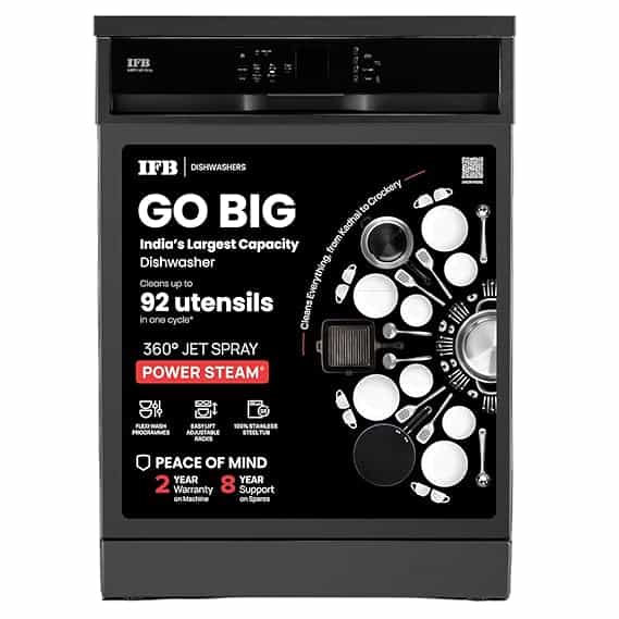 NEPTUNE VX14 (INOX GREY)(14 PLACES)(8903287040450)-DISH WASHER-IFB