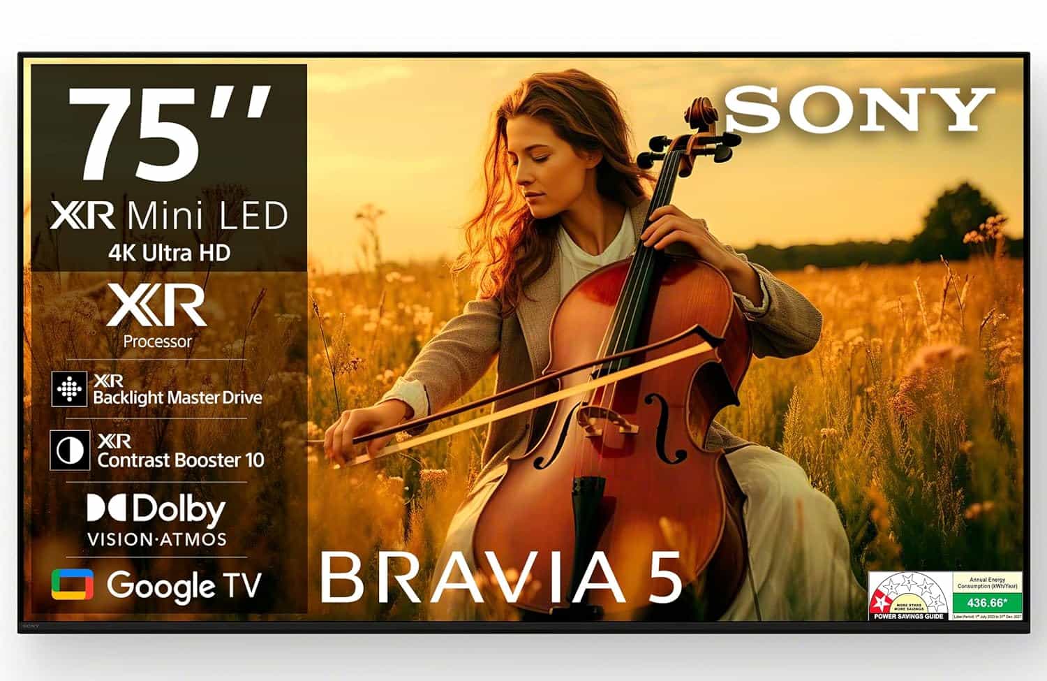 K-75XR55A (GOOGLE TV)(4K UHD SMART)(MINI LED)(12679801)-LED QLED-SONY 