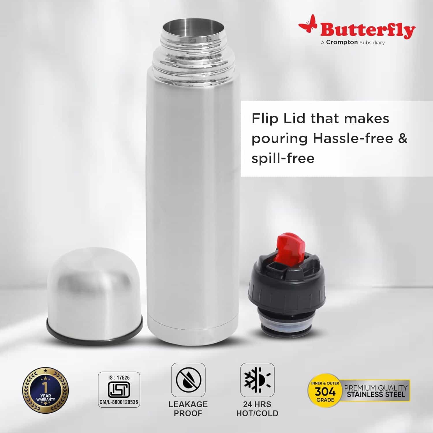 DAZZ X VACUUM FLASK (750ML)(TRIVAC0110)-FLASK-BUTTERFLY