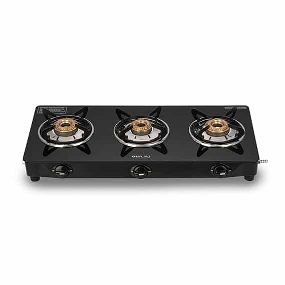 ULTRA 3B (3 BURNER GLASS TOP)(450537)-GAS STOVE-BAJAJ