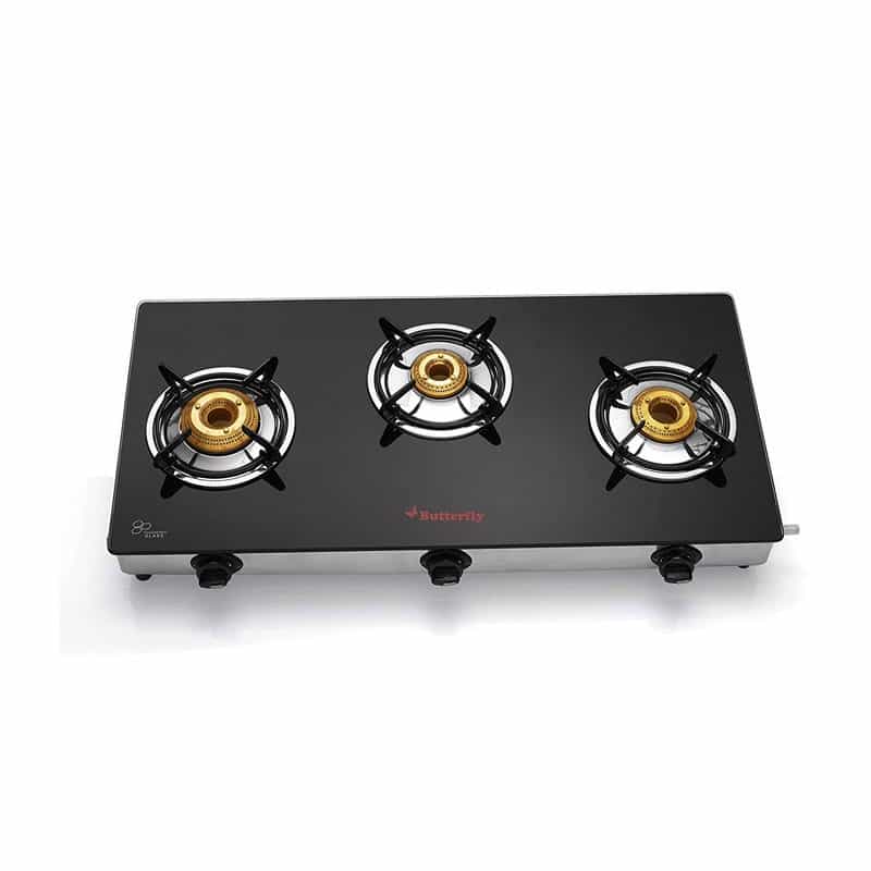 RADIANT (3 BURNER)(GLASS TOP)(L3691A00000) - GAS STOVE - BUTTERFLY